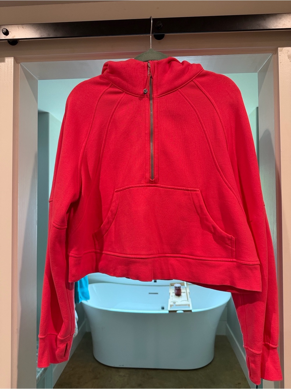 lululemon athletica oversized Cropped Half-Zip scuba